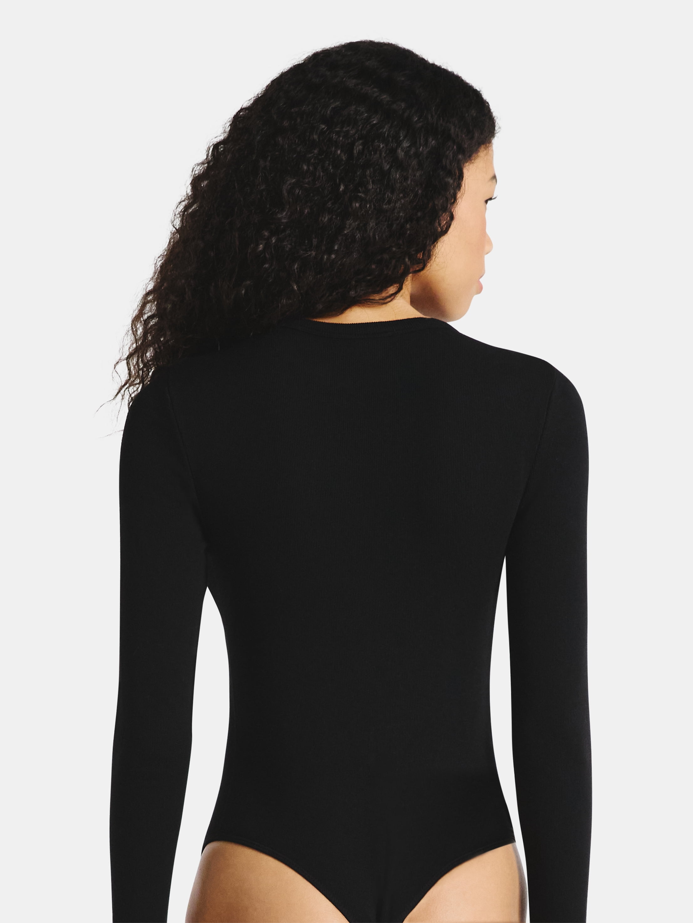 No Boundaries Seamless High Neck Bodysuit with Long Sleeves, Women's