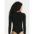 thumbnail image 2 of No Boundaries Seamless High Neck Bodysuit with Long Sleeves, Women's, 2 of 4