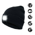 thumbnail image 5 of Viworld Unisex Kintted Hat with Led Light Autumn Winter Warm Beanie Cap Outdoor Flashlight Lamp for Camping Hiking Walking Fishing Running, 5 of 7