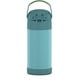 thumbnail image 2 of Botella de acero inoxidable THERMOS FUNTAINER de 12 onzas con pajita aislante al vacío para niños, Azul/Verde., 2 of 3