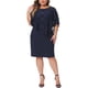 thumbnail image 2 of Vestidos formales de talla grande para mujer Agnes Orinda sin mangas con superposición de encaje, vestido de fiesta tipo lápiz 3X azul oscuro, 2 of 6