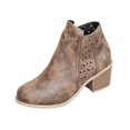 thumbnail image 2 of EKVAHL Ankle Booties for Women Cutout Casual Low Heeled Ankle Boots Comfortable Chunky Heel Dressy Booties Side Zipper Elegant Walking Short Boots, 2 of 4