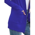 thumbnail image 4 of a.Jesdani Women's Cardigan Casual Lightweight Knit Cardigan Sweaters with Pockets Royal Blue L, 4 of 9