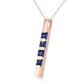 thumbnail image 2 of Galaxy Gold GG 14K Rose Gold 0.35 Carat Sapphire Pendant Necklace - September Birthstone - Truth & Nobility - 16" to 24" - Fine Jewelry for Women, 2 of 3