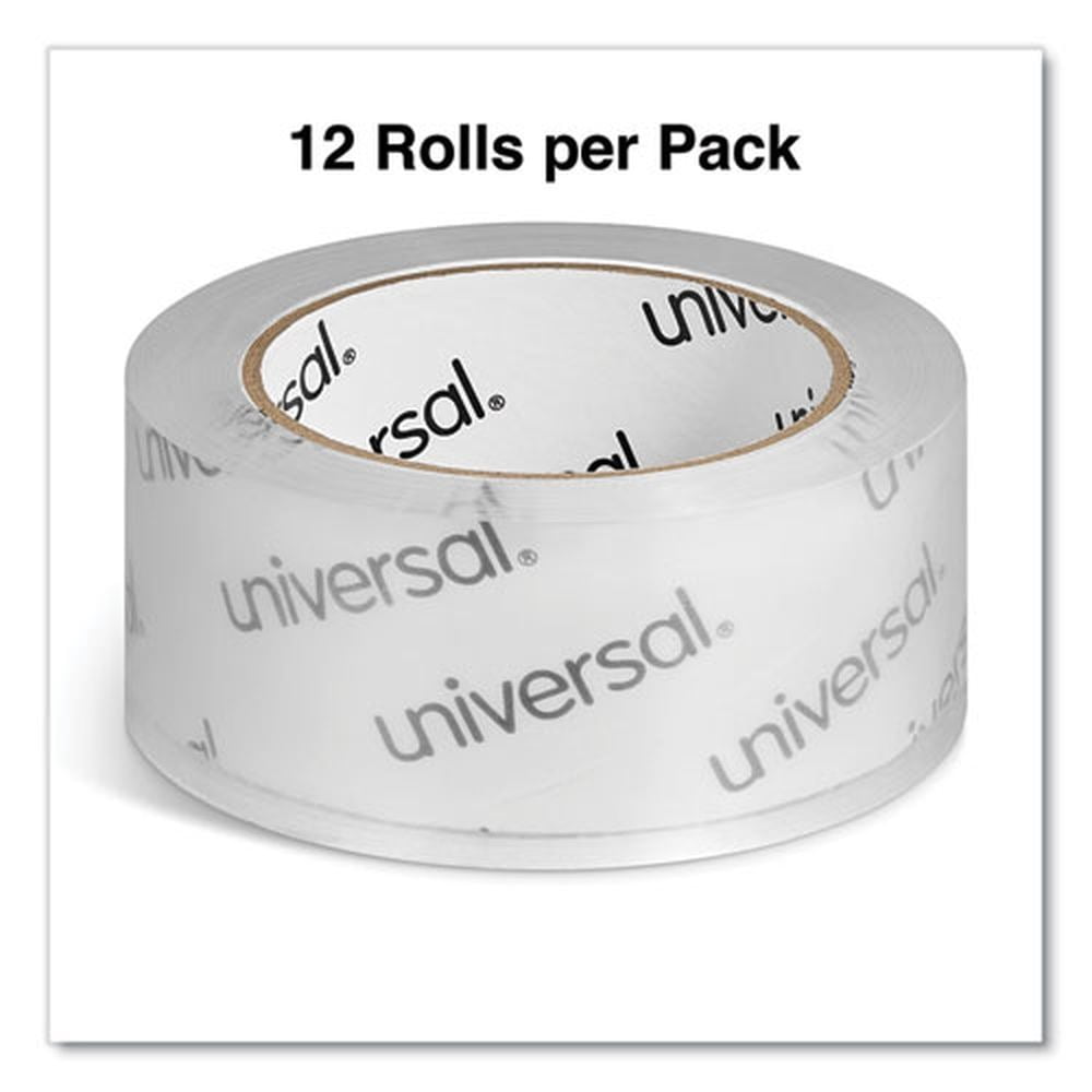 Universal UNV66100 3 in. Core 1.88 in. x 109 yds. Deluxe General-Purpose Acrylic Box Sealing Tape - Clear (12/Pack)