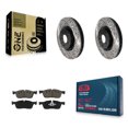 thumbnail image 1 of Transit Auto Front Coated Drilled Slotted Disc Brake Rotors and Ceramic Pads Kit for Car Land Rover Discovery Sport Range Evoque Jaguar E-Pace KDC-100079, 1 of 11