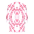 thumbnail image 4 of Jsaierl Womens 3/4 Sleeve Tops Casual V Neck Shirts Boho Print Ladies Blouses Flowy Loose Fit T-shirts Top S-4XL, 4 of 5