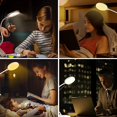 thumbnail image 4 of Jinsinto Rechargeable Wireless LED Desk Lamp, 3 Color USB Touch Bedside Lamp with Clamp for Kids, Flexible 360° Portable Reading Light, 4 of 5