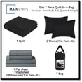 thumbnail image 5 of Mainstays All in One Lightweight Quilt Set and Sheet Set -7 Piece, Full, Black, 5 of 18