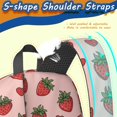 thumbnail image 5 of Strawberry and Heart Pink Pattern 17" Waterproof Oxford School Backpacks for Teens, S-Shape Padded Straps, for School, Travel, Hiking, Camping, 5 of 5