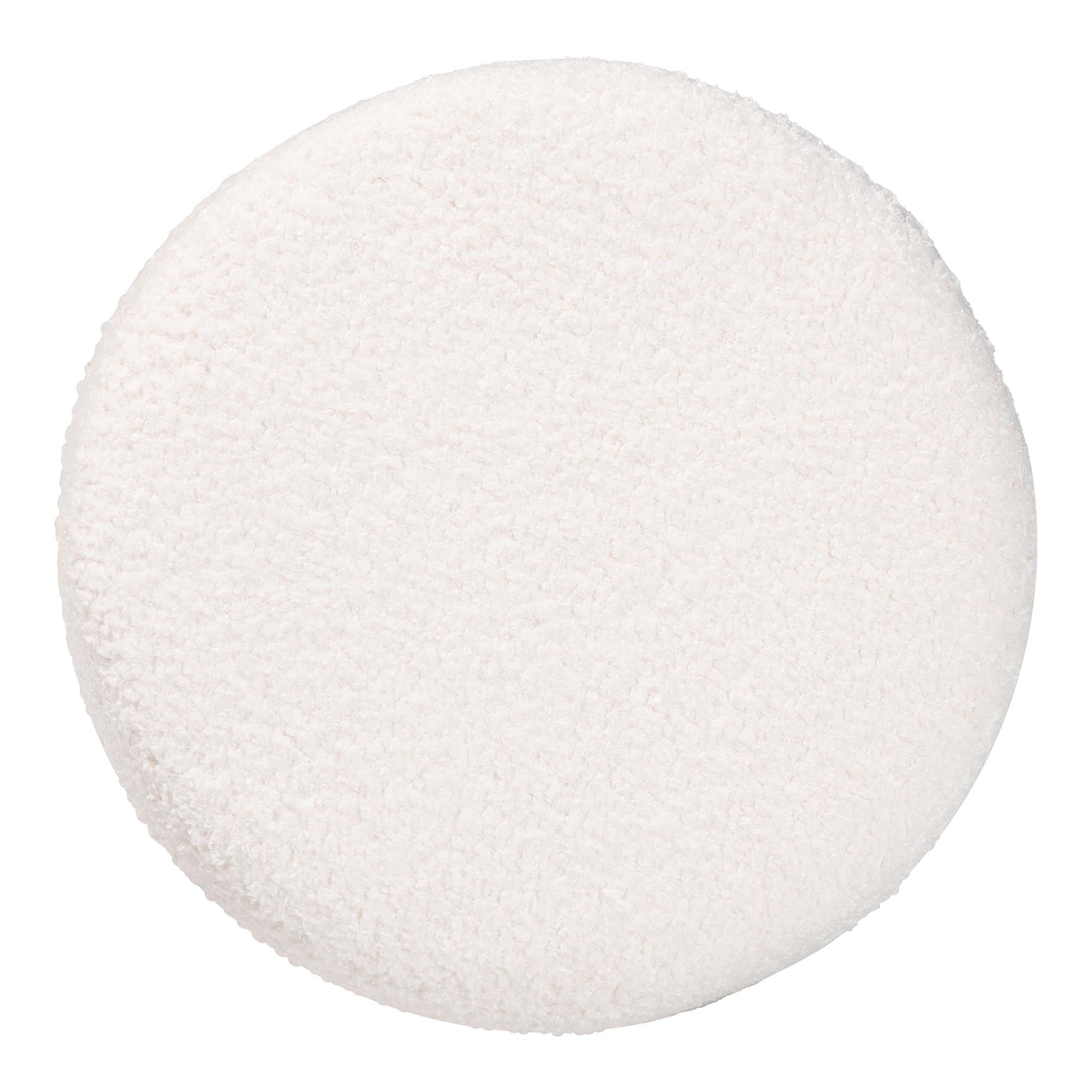 Baxton Studio Tori Modern and Contemporary Ivory Boucle Upholstered Ottoman