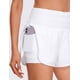 thumbnail image 4 of Shorts CRZ YOGA 2 en 1 para correr con abertura lateral, tiro alto, blanco, talla L, 4 of 4