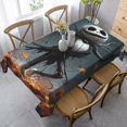 thumbnail image 5 of Halloween Tablecloth Rectangle Table, Halloween Dancing Skeleton Man Waterproof Outdoor Indoor Picnic Table Cover, Table Cloth for Rectangle Tables for Dining/Party/Buffet 60x90in, 5 of 6