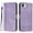 Purple, variant on Wallet Phone Case for iphone 17 E/16 E 360° Protective Flip Cover with Card Slots Kickstand Purple