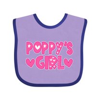 Inktastic Poppy's Girl Pink with Hearts Girls Baby Bib