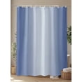 thumbnail image 4 of Ombre Shower Curtain, Navy Blue Gradient Waterproof Shower Curtain Set with 12 Hooks Lightweight Washable Fabric Shower Curtains for Bathroom 72x84 Inches, 4 of 6