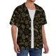 thumbnail image 2 of Balery Gold Pinecone Merry Christmas Camisa Casual de Manga Corta con Botones para Hombre, Texturizada, Estilo Cubano, para Playa, Verano-Large, 2 of 5