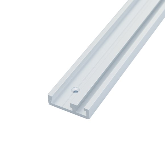 POWERTEC 71359 Aluminum Combo T-Track Miter Track for Woodworking | 32” Dual Track Rail, Aluminum Grey