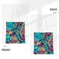 thumbnail image 3 of YFYANG Reusable Cotton Canvas Tote Shopping Bag, Tropical Plant Washable Portable Grocery Bag for Daily Travel, 3 of 8