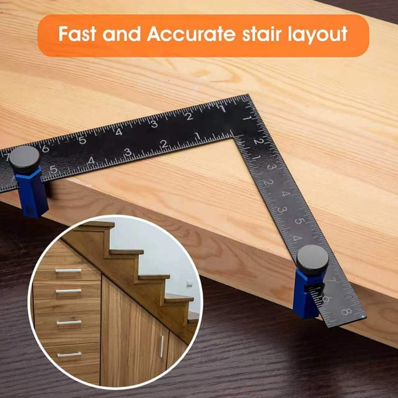 Right Angle Ruler Clamp, 90° Positioning Square, Aluminum Alloy Woodworking Tool, Framing Square Clamp for Cabinet (2pcs