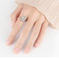 thumbnail image 4 of Geometric Figure Rotating Rings Micro Rotating Anxiety Stress Rings Adjustable Zircon Open Rings for Women and Kids, 4 of 4