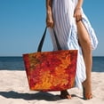 thumbnail image 6 of Gaeub Autumn Leaf Beach Travel Bag, Multi-Pocket Beach Bag, Summer Vacation Bag, Beach Essentials Tote, 6 of 7