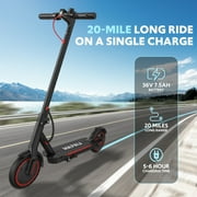Electric Scooters for Adults, 36V 7.5Ah Battery, Collapsible E-Scooter Max 21 MPH, 350W Motor, Built-in Side Lights