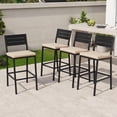 thumbnail image 5 of Crestlive Products Outdoor Bar Stools Set of 4, Patio Counter Height Barstools with Cushions, Outdoor Bar Chairs with Back & Footrest for Deck, Patio, Backyard, Garden, Poolside, Beige, 5 of 8