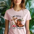 thumbnail image 5 of Not Perfect Just Forgiven T-Shirt for Women, Christian Western Graphic Teee, Light Pink, Size 2XL, 5 of 6