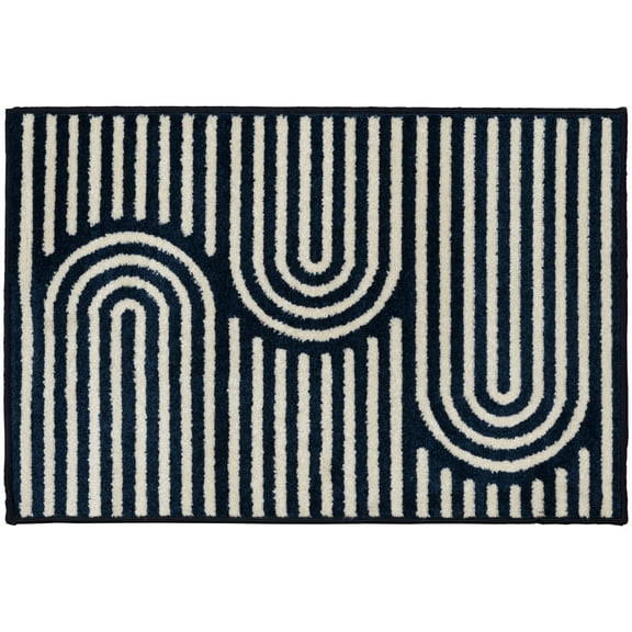 Loomaknoti Terrace Tropic Sedvick 4' x 6' Geometric Indoor/Outdoor Area Rug , Blue/White