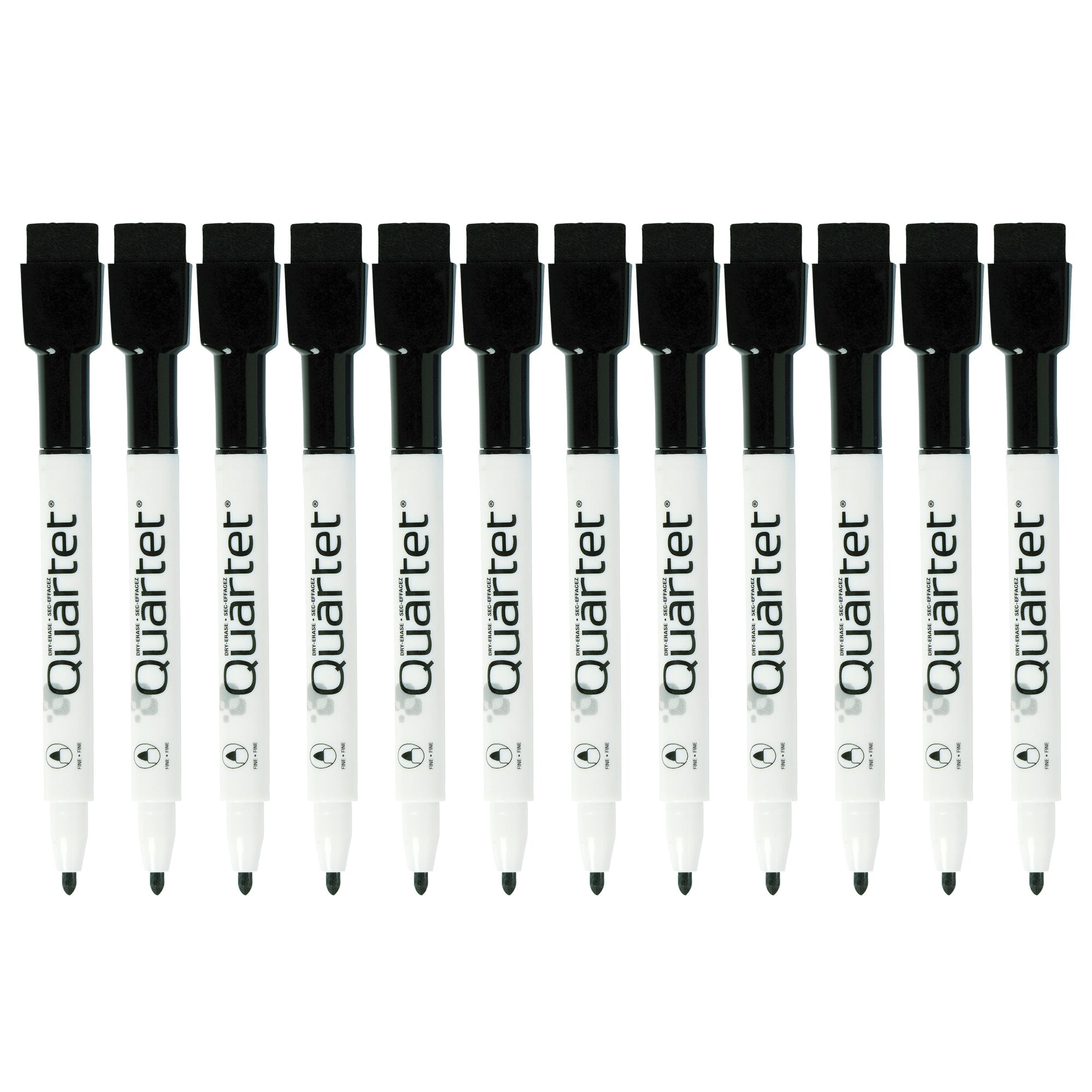 Quartet ReWritables Mini Dry Erase Markers Magnetic Black 12 Pack quartet-rewritables-mini-dry-erase-markers-magnetic-black-12-pack