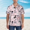 thumbnail image 4 of Daiia Cat Hawaiian Shirt for Men Gentle Cotton Regular Short Sleeve Casual-Medium, 4 of 9