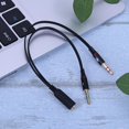 thumbnail image 3 of Accesorios para computadoras 1 cable adaptador divisor en Y a 2 enchufes de 3,5 mm Audio de micrófono estéreo FLhrweasw El nuevo, 3 of 6