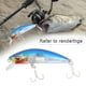 thumbnail image 5 of Señuelo de pesca realista de hundimiento lento, crankbait, pesca con ojos 3D, superficie espalda azul, 5 of 9