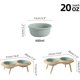 thumbnail image 3 of Ceramics Cat Bowl Adjustable Cat Food Bowl Kitty Bowl Raised Tilted Cat Water Bowl Pet Supplies Slanted Elevated Cat Bowl (600ml, Light Green), 3 of 4