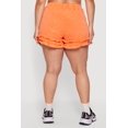 thumbnail image 4 of Women's Plus Size Acid Wash Ruffle Trim Shorts, 4 of 4