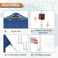 thumbnail image 3 of EAGLE PEAK 10 x 10 Pop up Canopy Tent, Instant Outdoor Folding Shelter,Dark Blue, 3 of 9