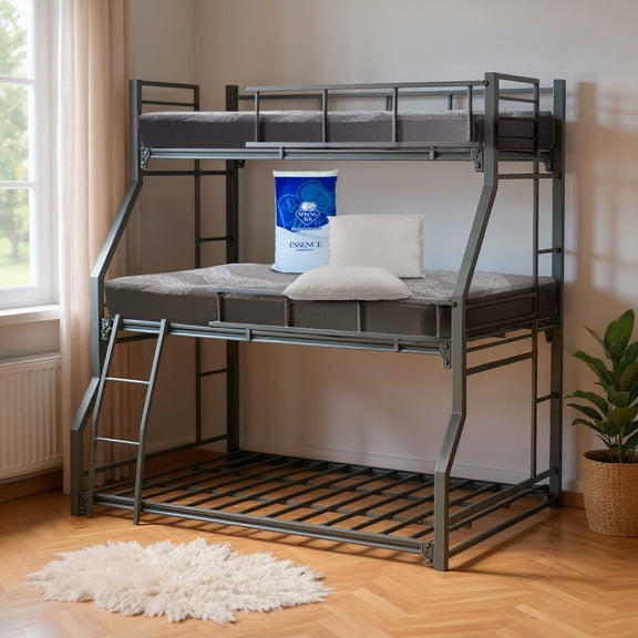 Set Litera Zafiro Ind/Matr. Con 2 colchones en caja Matr./Ind., Atlas Nova + Almohadas Peach