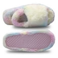 thumbnail image 6 of Jessica Simpson Girls Plush Fluffy Slip On House Slippers with Memory Foam, 6 of 9