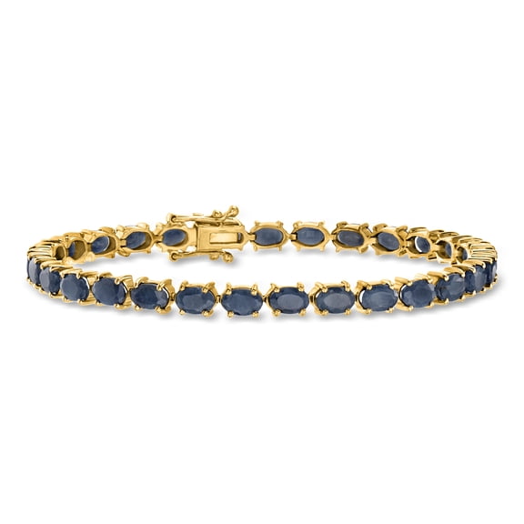 Ross-Simons 15.00 ct. t.w. Sapphire Bracelet in 18kt Gold Over Sterling, Women's, Adult