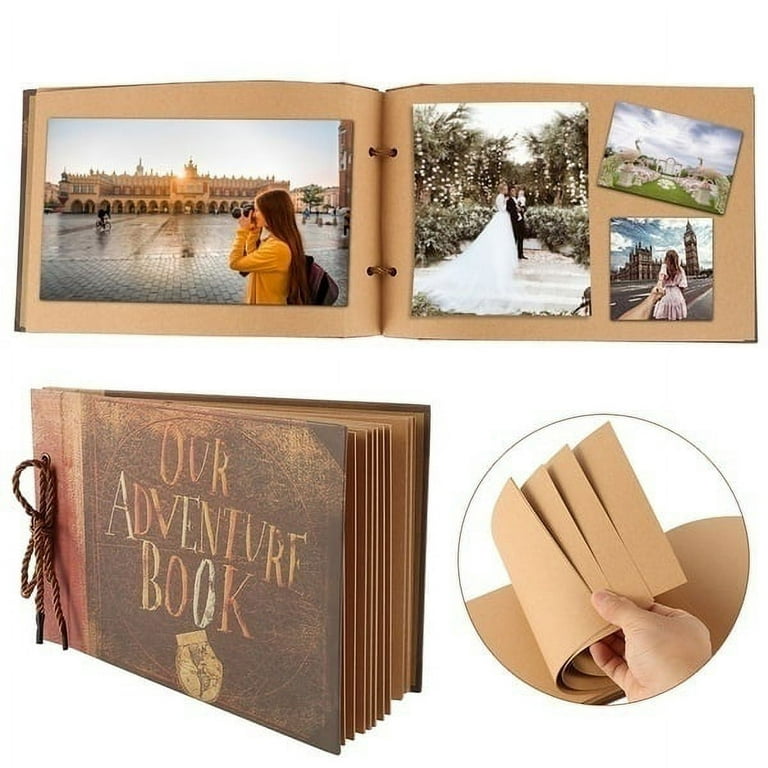 DIY Handmade Our Adventure Book Photo Album Scrapbook Album + Set Album  Accessories, Retro Album, Wedding Photo Album, Anniversary 