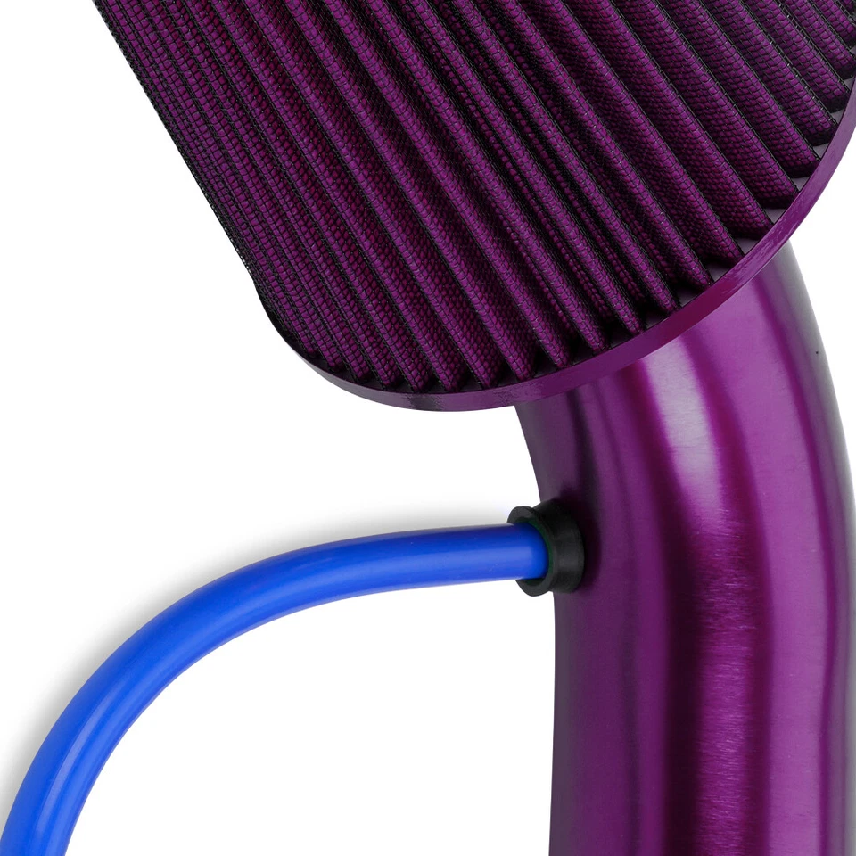 Purple Car Cold Air Intake Filter Induction Kit Pipe Power Flow Hose System 76mm