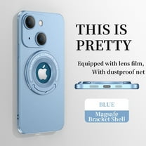 Feishell for Apple iPhone 13 Case with Hidden Foldable Kickstand,Compatible with Magsafe Charging,Shockproof Magnetic Car Mount All-inclusive Lens Film Protection Slim Phone Case,Blue