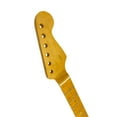 thumbnail image 5 of Siemonic Tiger Flame Maple Electric Guitar Neck 21 Fret 25.5 Inch Glossy Yellow Pearl DIY, 5 of 7