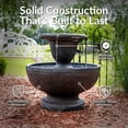 thumbnail image 4 of Sunnydaze Streaming Falls Modern Polyresin 2-Tier Outdoor Water Fountain, 4 of 18