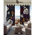 thumbnail image 6 of Pastoral Floral Kitchen Curtains Botanical Spring Meadow Blooms Cafe Short Curtains for Bathroom Blackout Window Curtain Grommet Small Window Treatment Tier Drapes for Bedroom Living Room 42"x45"x2, 6 of 9