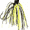 Black Chartreuse, variant on Promo Spinnerbait Lure 1/4 oz Colorado Black Chartreuse