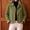 Army Green, variant on Womens Cropped Trench Coat Lapel Button Down Lightweight Short Casual Jacket With Plaid Lining, M