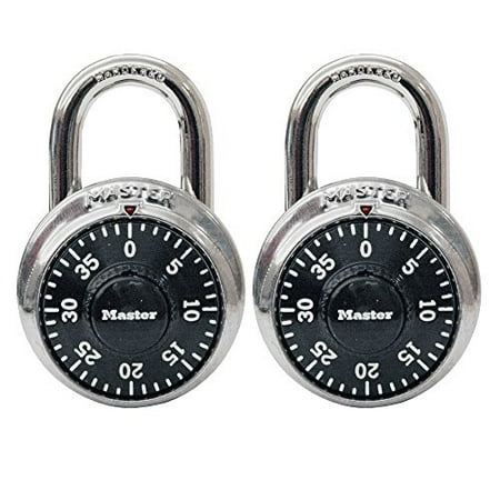 Master Lock 1500T Locker Lock Combination Padlock, 2 Pack, Black ...