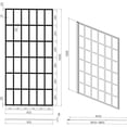 thumbnail image 3 of JERFIT 34x72 Inch Frameless Single Panel Shower Door, 8mm Tempered Glass with Matte Black Hardware, Open Entry Walk-In Design for Bathroom, 3 of 8